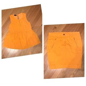 Kookai ❗️NWT❗️BUNDLE❗️Abricot Apricot Peplum Top and Zipper Pocket Skirt